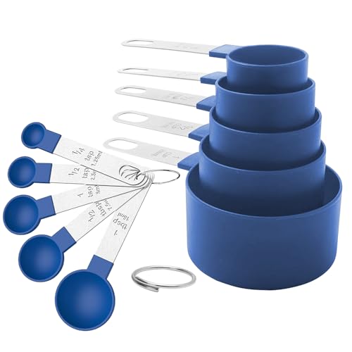Measuring Cups and Spoons Set - color: Blue