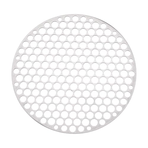PATIKIL Round Barbecue Grill Mesh Grate, 7" Circular Stainless Steel BBQ Mesh Rack Circular Hole Round Barbecue Grilling Net for Outdoor Camping Home Party Family Gatherings - size: 7 inch