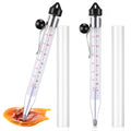 Photect 2 Pcs Candy Thermometer with Pot Clip 8", Black - color: Black