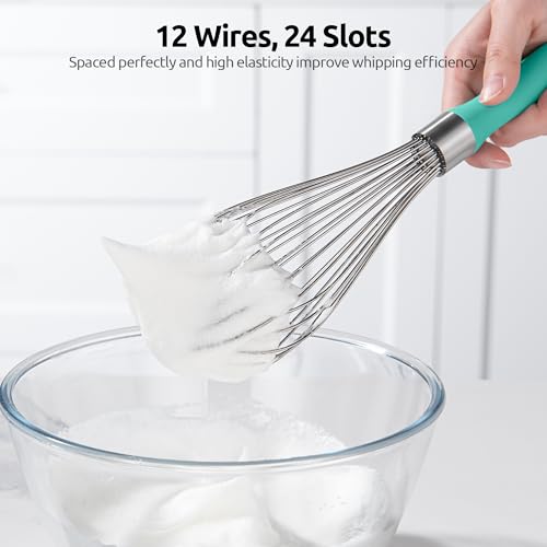 U-Taste Wire Whisk for Cooking, 18/10 Stainless Steel Wisk, L/Aqua Sky - color: Aqua Sky, size: Large