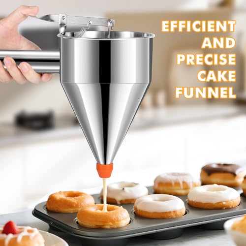 Stainless Steel Pancake Batter Dispenser, Multi-Nozzle 20 oz - size: 20OZ