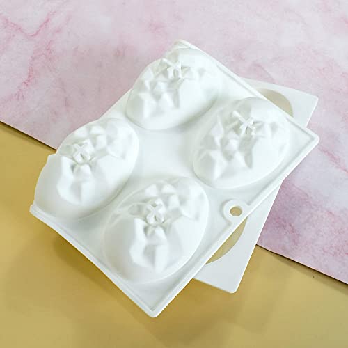 Mostsom 8 Cavity Easter Egg Silicone Mold for Chocolate, Baking Pan for Party Fondant Candy Jelly Dome Mousse Cake Topper Making (E) - size: Easter Egg E