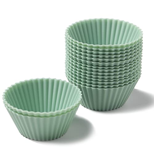 16 Pack Silicone Cupcake Liners, Reusable Cake Pop Mold