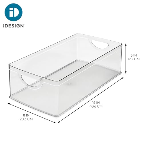 iDesign Stackable Clear Plastic Extra Long Storage Bin - style: Pack of 1
