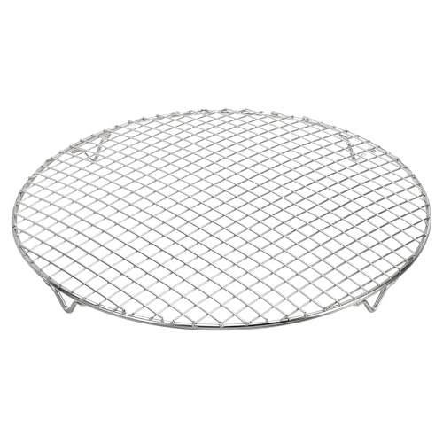 uxcell Round Cooking Rack 13 Inch Dia Stainless Steel Wire Cooling Steamer Rack for Baking Canning Cooking Roasting Cooling Grilling Drying, Silver - size: 13 Inch