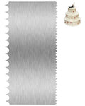 3 Pcs Metal Cake Scraper Smoother, Bench Scraper for Cream, 8.6 Inch - size: Cake Comb-4