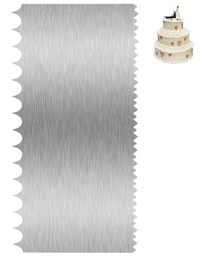 3 Pcs Metal Cake Scraper Smoother, Bench Scraper for Cream, 8.6 Inch - size: Cake Comb-4