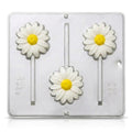 Daisy Flower Lollipop Chocolate Candy Mold 3448, 3 Cavities, Each Cavity 2 3/4" x 3" Inches