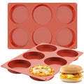 JOERSH Silicone Egg Mold for Breakfast Sandwiches, 4 Inch, 2 Pack - color: Regular, 6 Cups