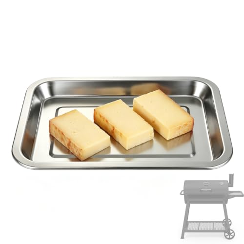 Cream Cheese Smoker Tray, Stainless Steel Baking Sheet, Ultra Thick Material, Sturdy for Repeated Use, Won't Break, Rounded Corners, Smooth Surface, Easy to Clean, Great for Backyard BBQ