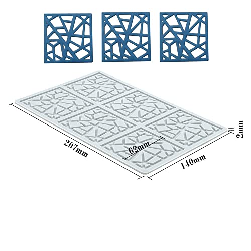 3D Hollow Geometric Silicone Mold Resin Casting Molds for Candle Soap - size: G_8.28*5.6*0.08inch