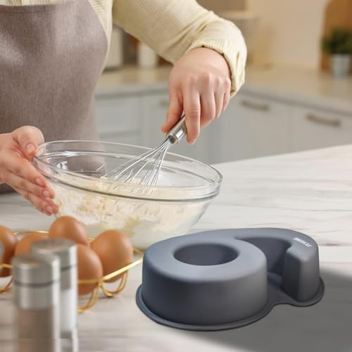 Dioycli Number Cake Molds for Baking Silicone Number 6 Cake Pan, 10 Inch - size: 6