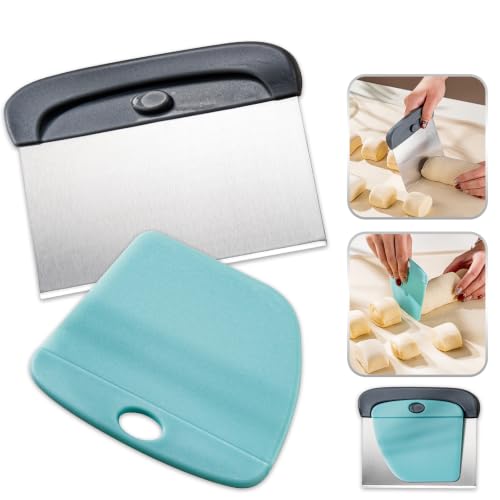 2 in 1 Dough Scraper and Bench Cutter for Kitchen Baking