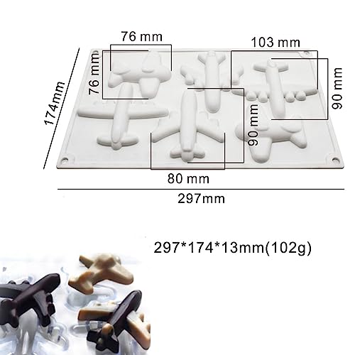 Silicone Mold for Cake DIY Baking Chocolate Eco-Friendly Cake Mold Candy Chocolate Cake Mould Baking DIY Kitchen Accessiories (Aircraft P_11.88 X6.96 X0.52 inch) - size: Aircraft P_11.88 X 6.96 X 0.52 inch