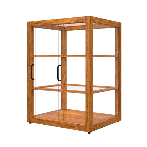 KoolMore 21 in. Upright Light Wood Countertop Dry Bakery Display Case, Bread, Cake and Pastry Display with Tempered Glass - color: Light Wood, size: 21 in.