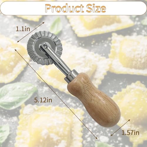 2Pcs Single Wheel Pastry Cutter, Short Handle - size: Short Handle