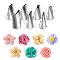 Suuker Fondant Rose Piping Tips Set, 7 Pieces