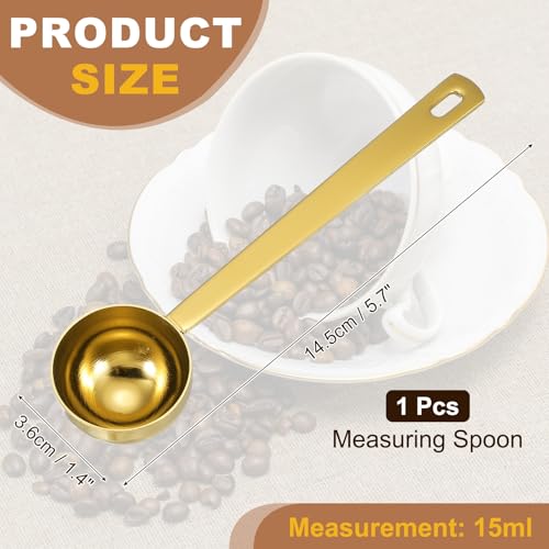 uxcell Measuring Spoon 15ml for Cooking Baking Gold - color: Gold, size: 15ml