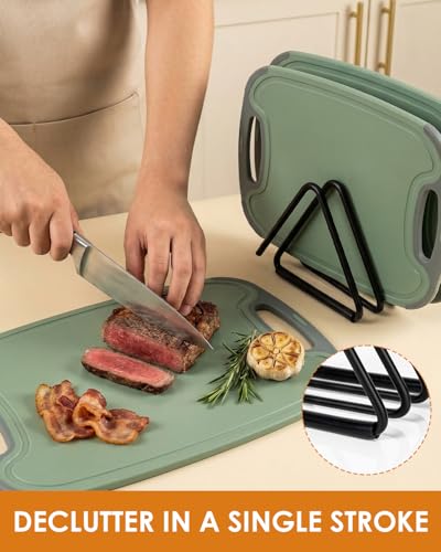 2 Pcs Cutting Board Holder, Heavy Duty Triangle Metal