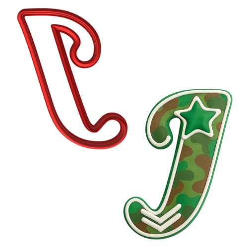 Mighty Gadget Fancy Cursive Letter A to Z Cookie Cutter - 4" Tall Alphabet Baking Mold (Random Color) (J) - color: J
