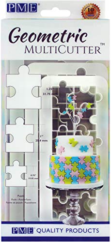 PME Geometric Multicutter for Cake Design Puzzle, Small, Medium & Large Size, Set of 3 - size: Set of 3, style: Puzzle