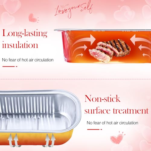 Tioncy 100 Pcs Mini Loaf Pans with Lids Spoons, Heart - style: Heart