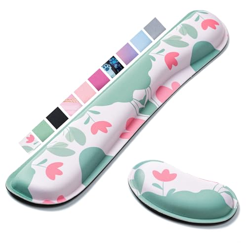 Keyboard Wrist Rest,Ergonomic Wrist Support for Keyboard,Flowers Style - color: Flowers and Plants Style