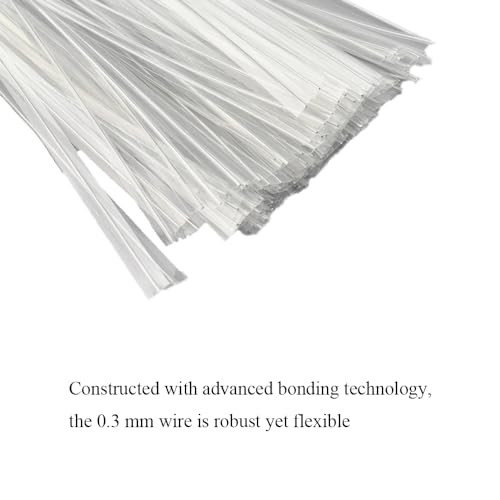 HAHIYO 300Pcs 5inches Cear Metal Twist Ties Bread Candy Coffee Bag Ties Plant Garden Twist Ties for Cellophane Treat Bags Gift Wraping Bags Plastic Bags Halloween Party Cake Present Art Crafts - color: Cear, size: 5 Inches