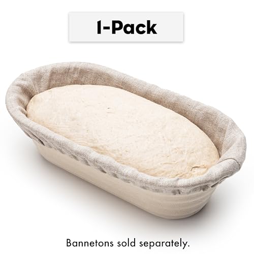 Brod & Taylor Batard Banneton Liner for Sourdough & Artisan Bread Baking – Proofing Liner Made From 100% Natural Linen (1-Pack) - size: Batard