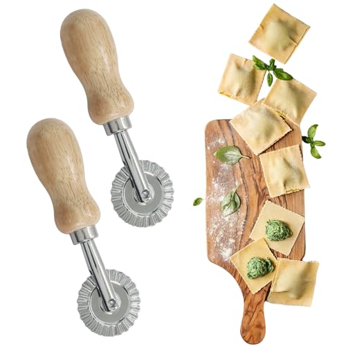 2Pcs Single Wheel Pastry Cutter, Short Handle - size: Short Handle