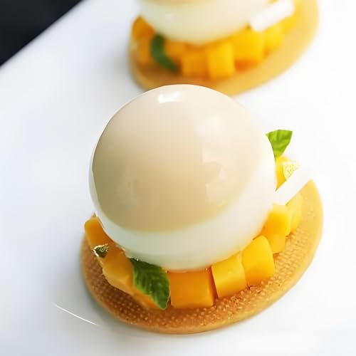 15-Cavity Semi Sphere Baking Molds for Mousse, Chocolate, Jelly, Candy - color: White-R0027