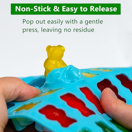Large Silicone Gummy Bear Molds, Candy Molds, 4 Pack