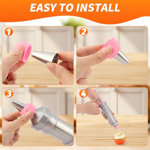 Frosting Piping Kit 24PCS,Cake Decorating Syringe for DIY Dessert Decorate