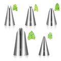 5pcs Leaf Piping Tips, Leaf Shape Piping Tip for Cupcakes, Stainless Steel Ruffle Tips, Cake Supplies for Baking And Decorating, Flower Nails Cake Cookies Frosting Decorating Tools