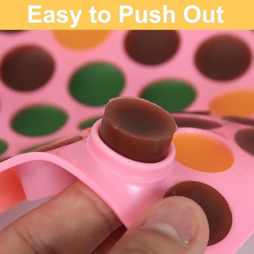 Mini Round Silicone Mold, 55 Cavities Cylinder, 0.8 Inch, 2 Pcs