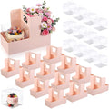 Qinyoung 12 Sets Wedding Gift Baskets with Handles - color: Pink