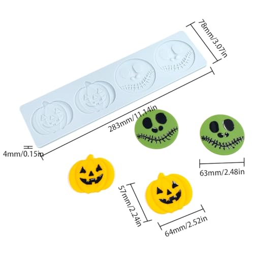 Silicone Lace Mold, Flexible Baking and Chocolate Decorating Mold,Pumpkin Skull Cake and Candy Mold for Handmade Desserts (H_ Pumpkin) - size: H_ Pumpkin