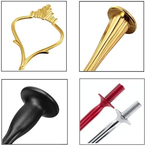 Bringsine 3 Tier Cake Stand Hardware Kit, Set of 6 Gold Tiered Tray Fittings for Wedding, Birthday Party & Dessert Display, DIY Cupcake Stand Handle for Serving Tray, Fruit Plate & Party Platte - color: Gold