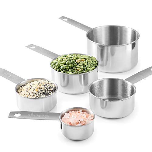 Laxinis World Stainless Steel Measuring Cups Set, 5-Piece, 1-Pack