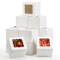Moretoes 15pcs 6x6x5in Cake Boxes Bakery Carriers, Small Bento Cake Contain - size: 6*6*5in