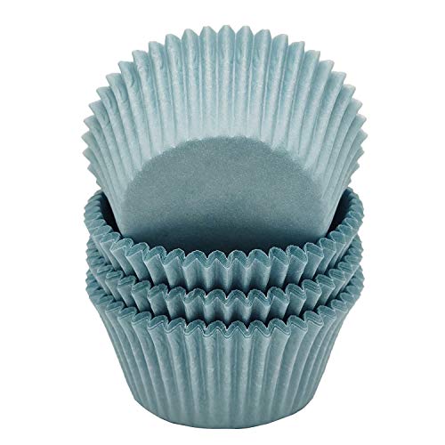 Premium Blue Greaseproof Cupcake Liners Muffin Paper Baking Cups Standard Sized, 100-Count - color: Blue