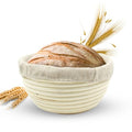 Vollum Banneton Bread Proofing Basket with Liner, Round - size: 7"D x 3.5"H, style: Round