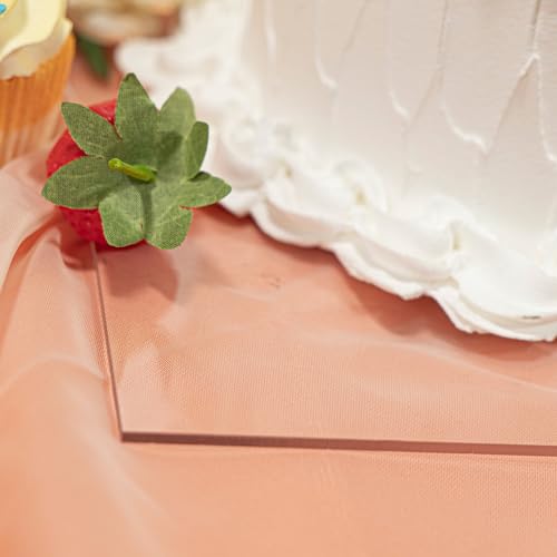 Clear Acrylic Square Cake Cake Boards 1/8th Inches 3.175mm Thick (20 Inches)