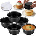 4 Inch Cake Pan, Nonstick Mini Cake Pans Set of 5 with 100 Parchment Paper