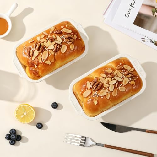 2 Pack Silicone Bread Loaf Pans, Metal Reinforced Bread Pan Small Loaf Pans - size: Small 6''×3.5'' (1-Cavity)