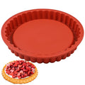 Webake 11-Inch Silicone Flan Tart Pan, Nonstick Large Maryann Cake Pan Torte Pan, BPA-Free - size: Large