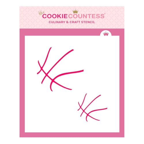 The Cookie Countess Basketball 2 Sizes Stencil