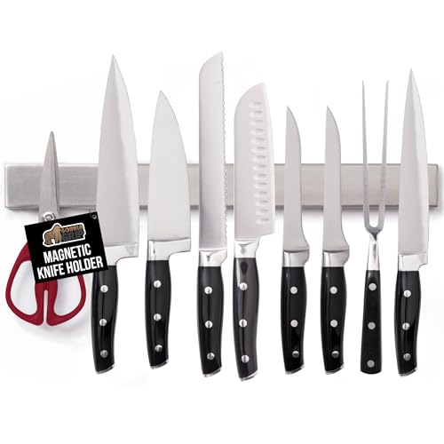 GORILLA GRIP 304 Stainless Steel Magnetic Knife Holder Strip, 16 Inch - size: 16 Inch