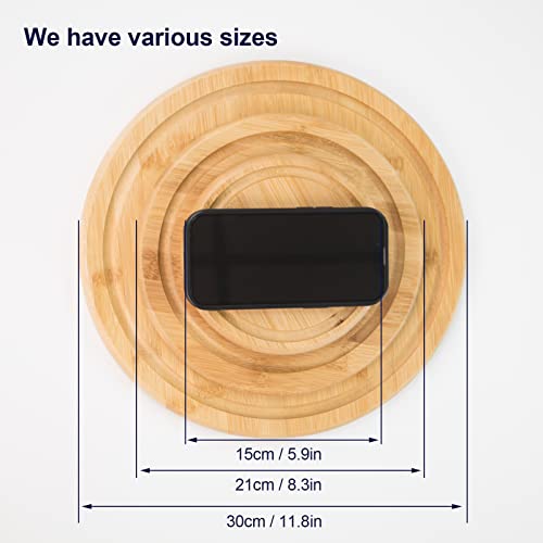 10.2''Wood Cake Stand with Glass Lid, 11.8" 2-in-1Charcuterie Board