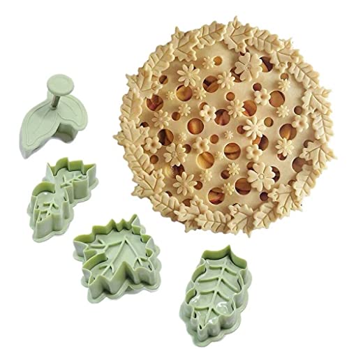 4Pcs Plunger Maple Leaf Cookie Cutter Press